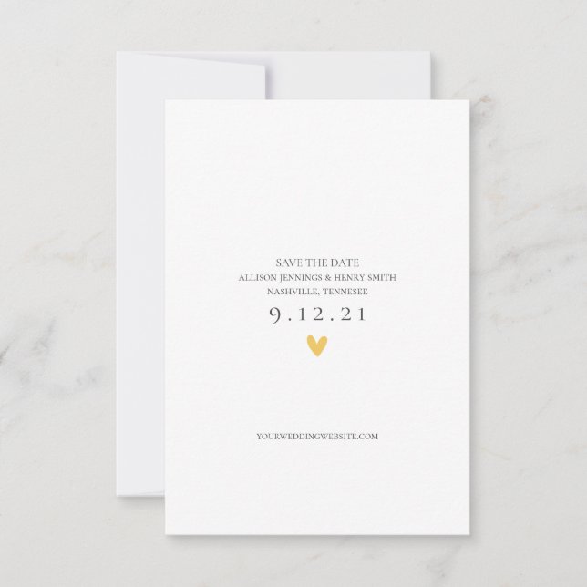 Spara datumfoto för Bröllop Heart-fotokortet (Framsida)