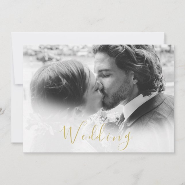 Spara datumfoto Guld Blommigt Ro Bröllop Spara Datumet (Framsida)