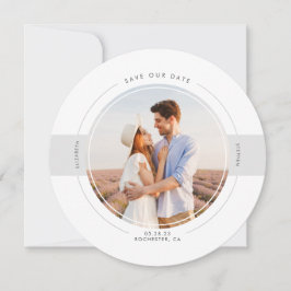 Spara datumfoto med modern minimalistisk dator datumet