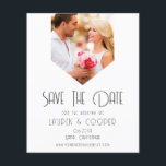Spara datumfoto-Snyggten Modern enkel Bröllop Flygblad<br><div class="desc">Spara Date Snyggt Modern Simple Bröllopskort innehåller ditt favoritfoto med texten "Save the date" i modern calligraphy-skripttypografi. Perfekt för bröllop,  födelsedag,  babydusch,  årsdag firande och party. Designad för dig ©Evco Studio www.zazzle.com/store/evcostudio</div>