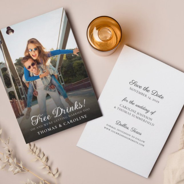 Spara datumfotofonen Bröllop-meddelande Inbjudningar (Skapare uppladdad)