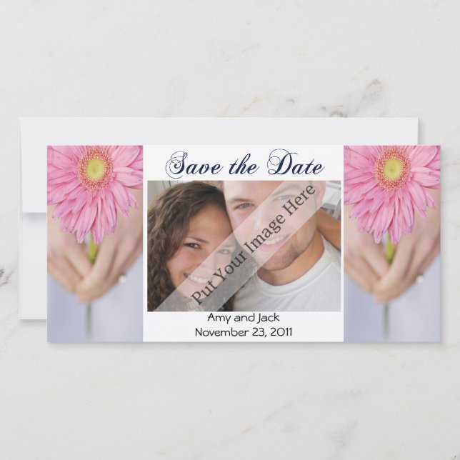 Spara datumfotokortet i Bröllop Bouquet Datumet (Framsida)