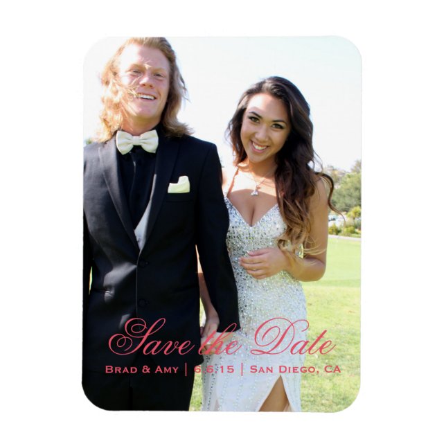 Spara datumfotomönster magnet (Vertikal)