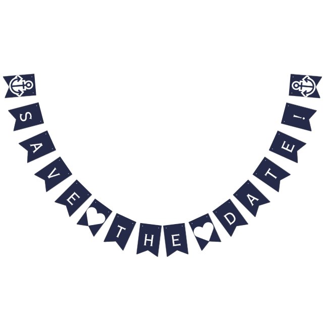 Spara datumfotomottet Nautical Bunting Vimplar (Alla)