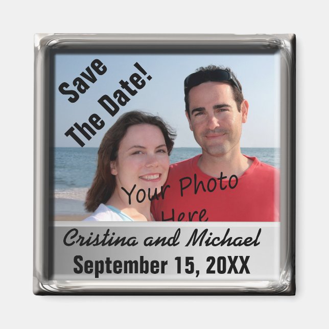 Spara datumfotonamnet magnet (Framsidan)