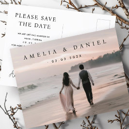 Spara datumfotot i Elegant bröllop Vykort