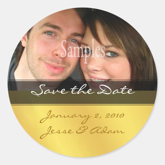 Spara datumfotsmärken runt klistermärke (Framsida)