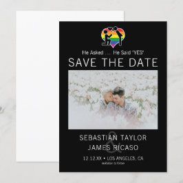 Spara datumgay som han sa Ja Personlig Photo Meddelande