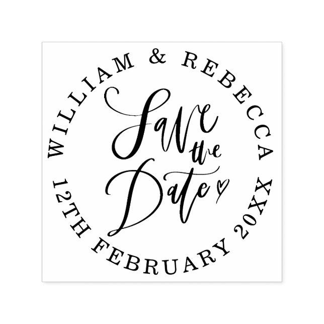 Spara datumhandskript - cirkel självfärgande stämpel (Design)