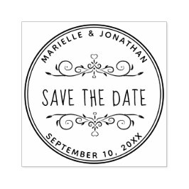 Spara datumhjärtat Skapa din egen Returadress Stämpel