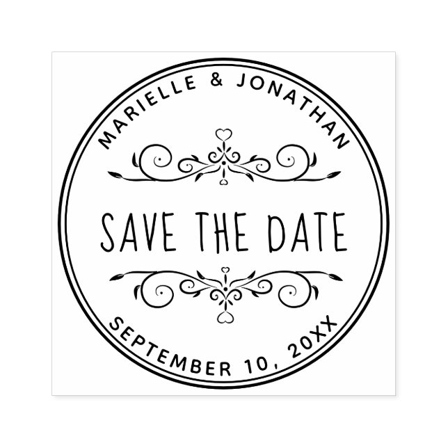 Spara datumhjärtat Skapa din egen Returadress Stämpel (Tryck)