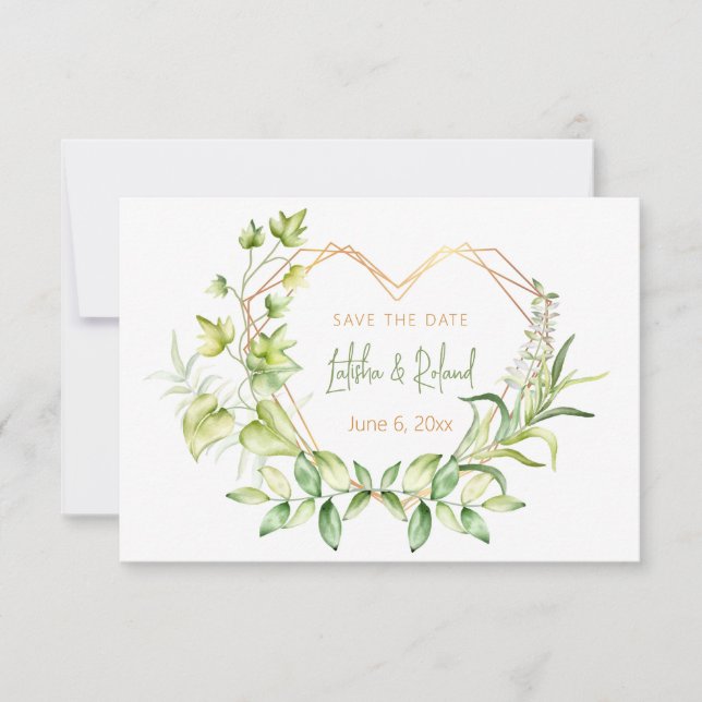 Spara datumhjärtat spara datumet (Framsida)