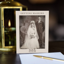 Spara datuminbjudan Bröllop par vykort