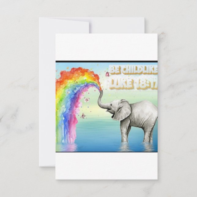 Spara datuminbjudan, elefant och skript datumet (Framsida)