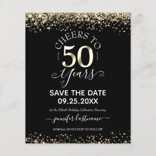 Spara datuminbjudan för budgetinbjudan för 50 Guld