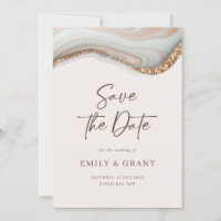 Spara datuminbjudan för naturlig marmor-agat