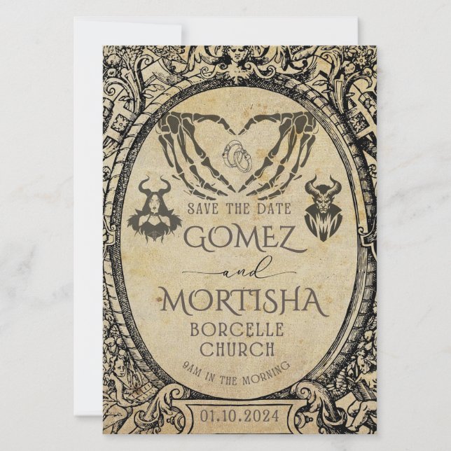 Spara datuminbjudan | Goth | Mörkens akademi Inbjudningar (Framsida)