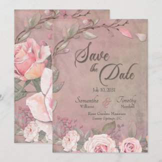 Spara datuminbjudan i Elegant bröllop Datumet