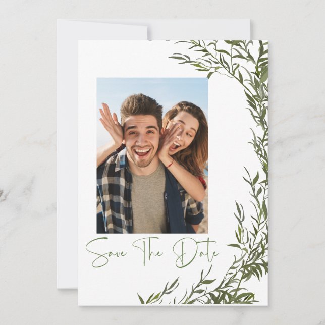 Spara datuminbjudan i Grey Photo Inbjudningar (Framsida)