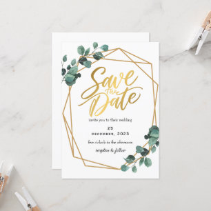 Spara datuminbjudan i Grey Romantic Inbjudningar