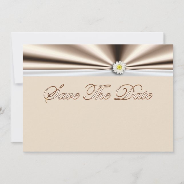 Spara datuminbjudan med blommans daisy spara datumet (Framsida)