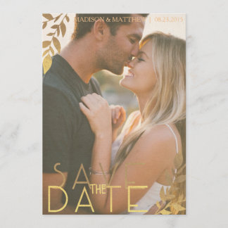 Spara datuminbjudan vintage guld spara datumet