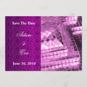 Spara datuminbjudan Violet Gemstone Mosaic Datumet