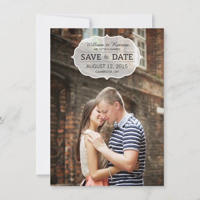 Spara datuminbjudningar i vintagen spara datumet (Framsida)