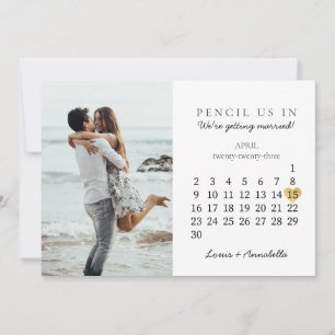 Spara datumkalender Guld Heart april 2023 månad Inbjudningar