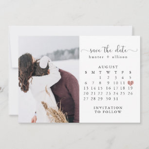 Spara datumkalender i fotot datumet