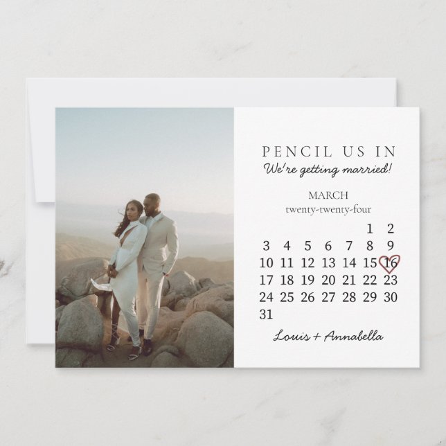 Spara datumkalender Ro Heart december 2023 Inbjudningar (Framsida)