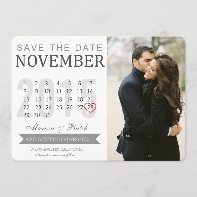 Spara datumkalendermeddelanden | BRÖLLOP Spara Datumet (Framsida)