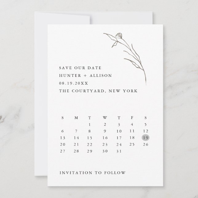 Spara datumkalendern spara datumet (Framsida)