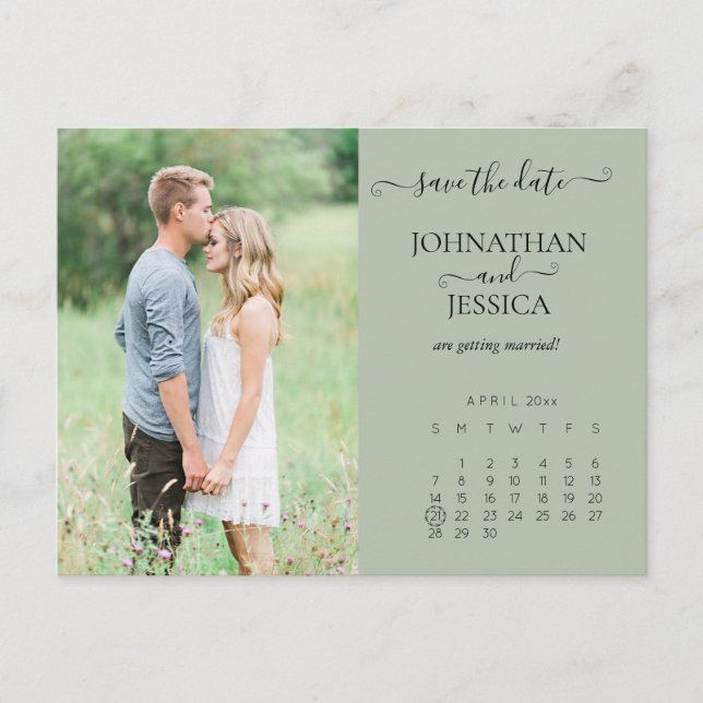 Spara datumkalendern vykort (Framsida)