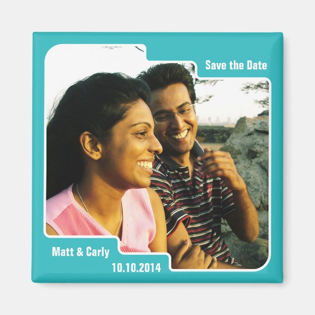 Spara datumkallopens blå magnet (Framsidan)