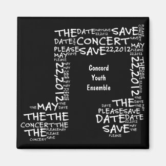 Spara datumkonsert magnet