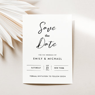 Spara datumkort för elegant-kalligrafi inbjudningar