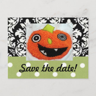 Spara datumkort för Halloween Bröllop Meddelande Vykort