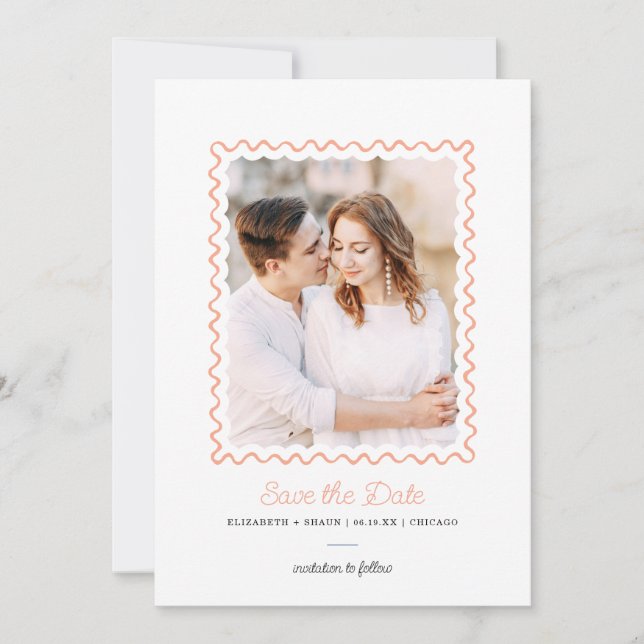 Spara datumkort med hjälp av foto i Ram Spara Datumet (Framsida)