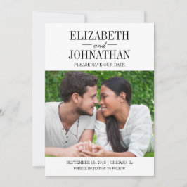 Spara datumkortet enkelt och Elegant fotot Spara Datumet