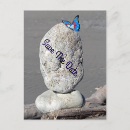 Spara datumkortet för fjäril-vykortet meddelande vykort