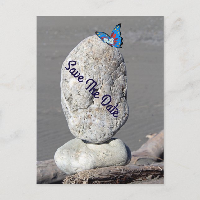 Spara datumkortet för fjäril-vykortet meddelande vykort (Framsida)