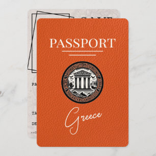 Spara datumkortet för Greklands pass för orange Spara Datumet