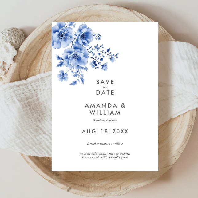 Spara datumkortet för Kinoiserie-Blommigten för va Spara Datumet (Skapare uppladdad)