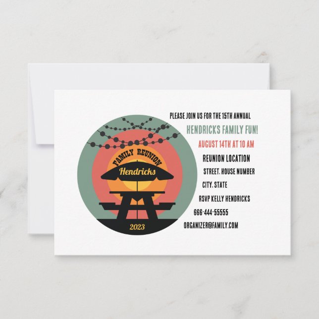 Spara datumkortet för platt återförening spara datumet (Framsida)