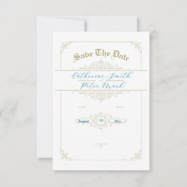 Spara datumkortet för vintagens diagram spara datumet