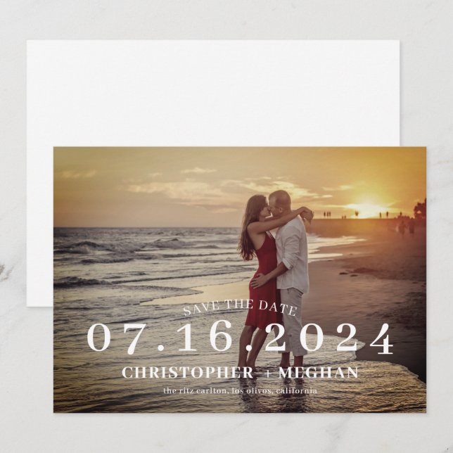 Spara datumkortet - Hela fotot Datumet (Fram/baksida)