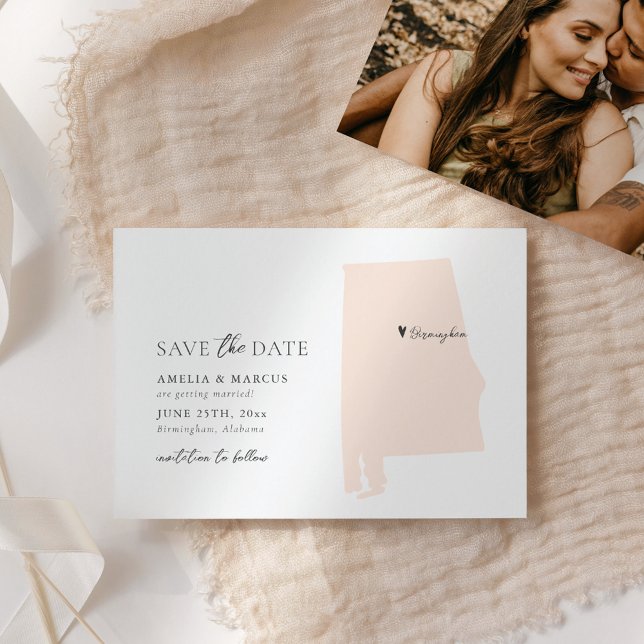 Spara datumkortet i Alabama-läge Inbjudningar (Skapare uppladdad)