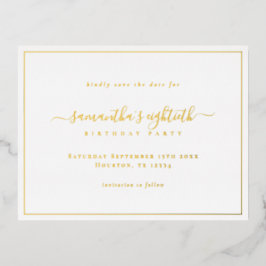 Spara datumkortet i elegantens 80:e födelsedag