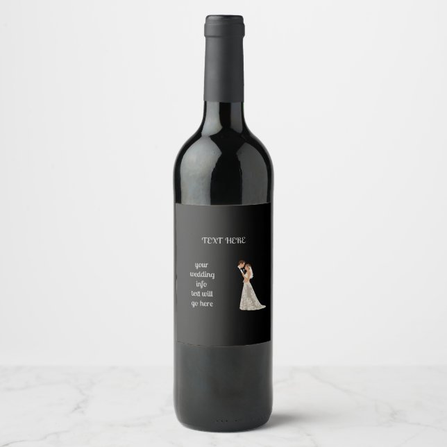 Spara datumkortet i ett format vinflaska etikett (Framsida)